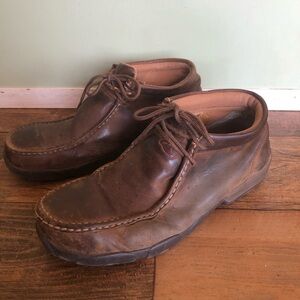 Twisted X Driving Moc Steel Toe Leather Chukka Work Boot Men’s 8.5 M Slip Resist